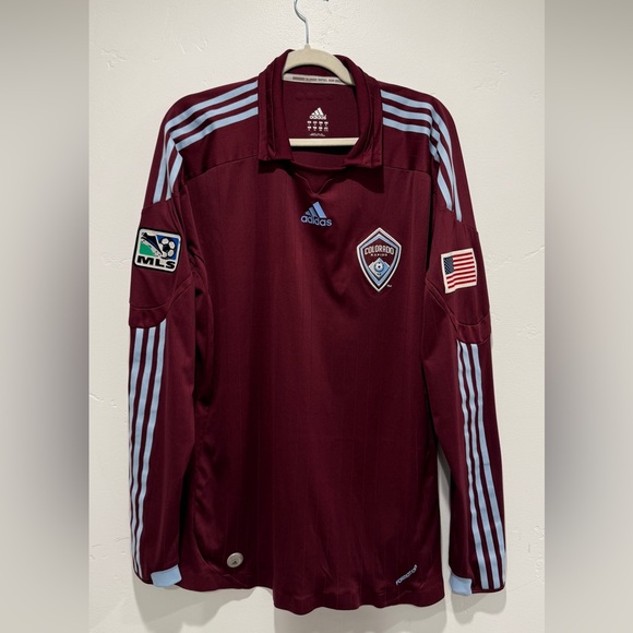 Adidas Colorado Rapids MLS Jersey - Long Sleeve - Mens XL - Burgundy - Picture 1 of 5